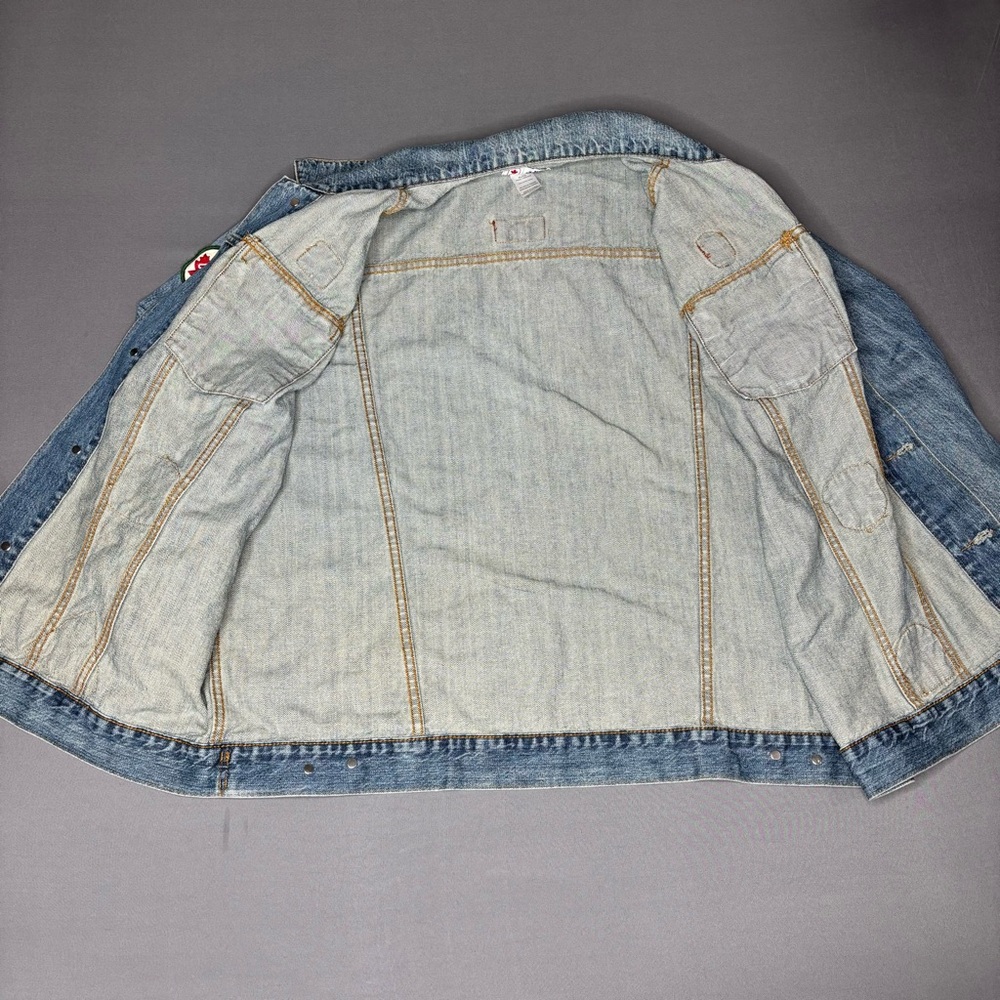 Olympics Canada Jacket Mens Extra Large Hudson's Bay Patches Denim 2012 London - Picture 6 of 12